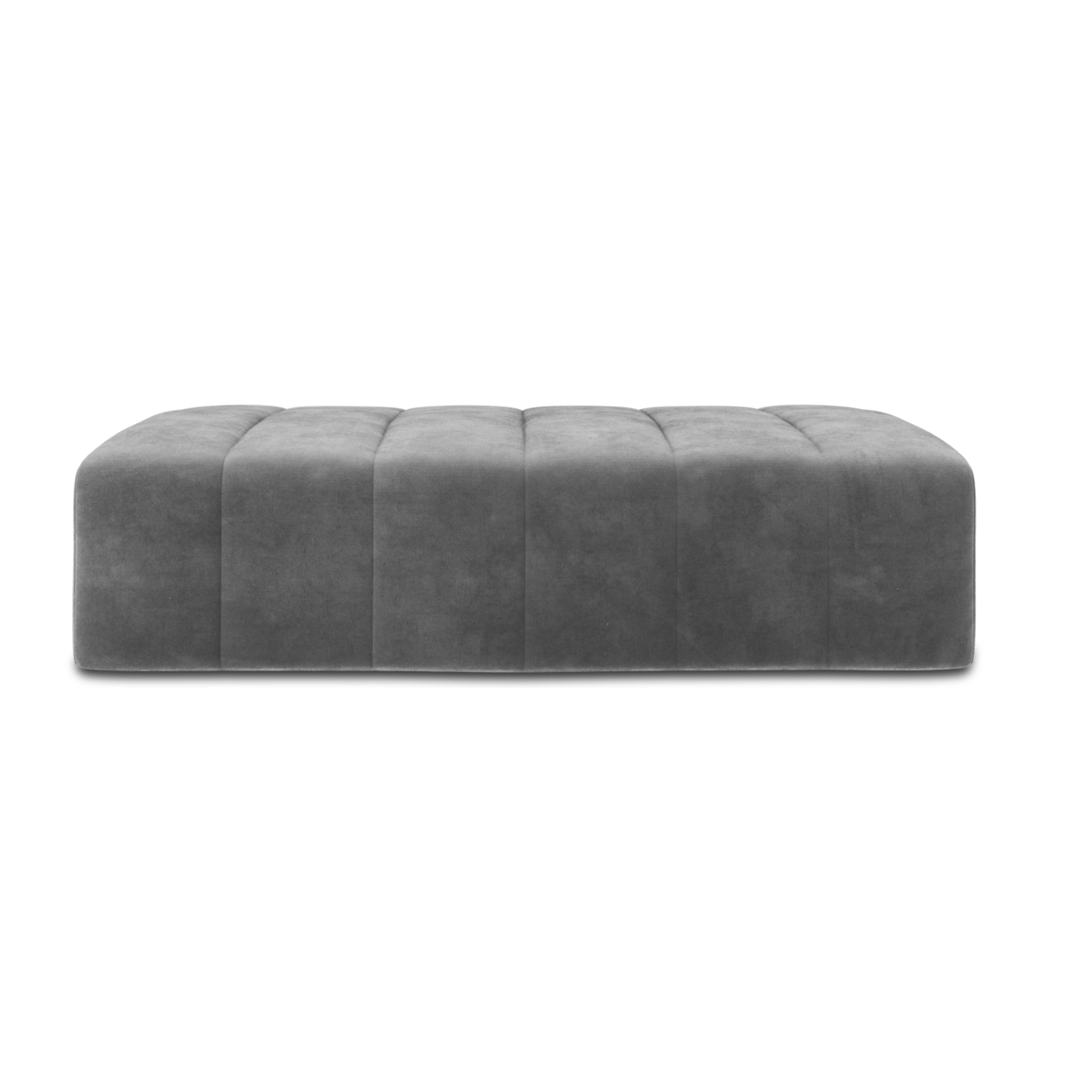 Pouf "Marcel" 2 places en velours gris