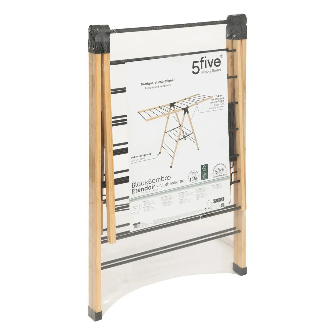 Étendoir à linge "BlackBamboo" 95x62cm