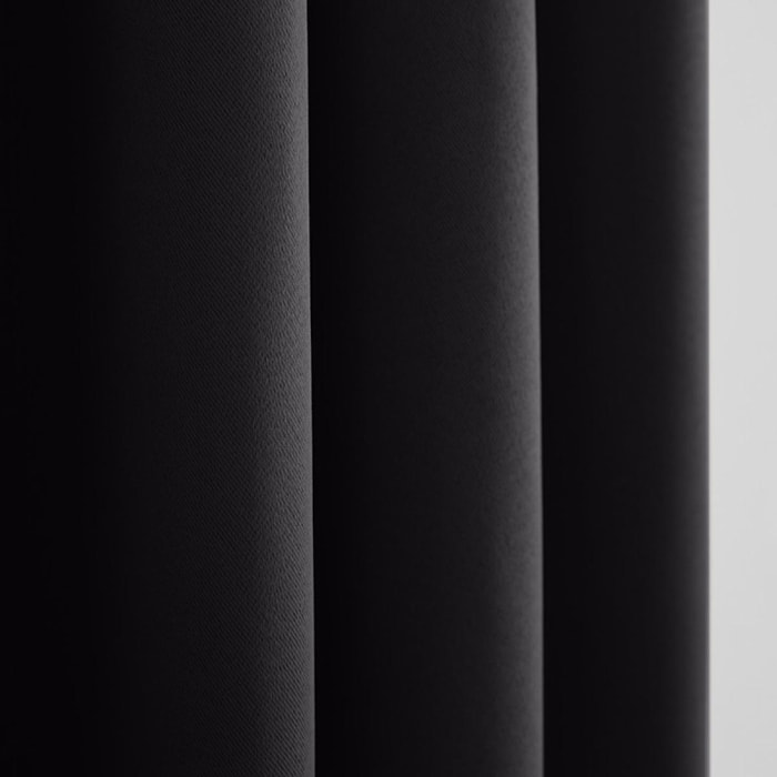 Lot de 2 rideaux occultant thermique noir 140 x 260 cm