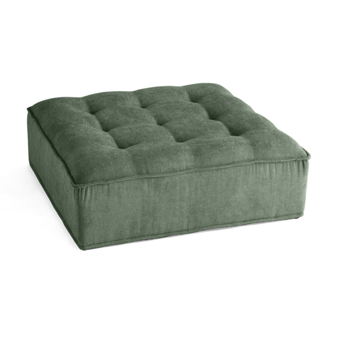 Marisol - pouf modulable - velours texturé - Vert