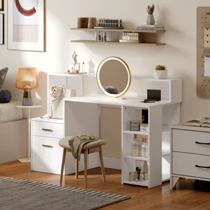 Bureau informatique multimédia design multi-rangement dim. 137 x 55 x 92 cm