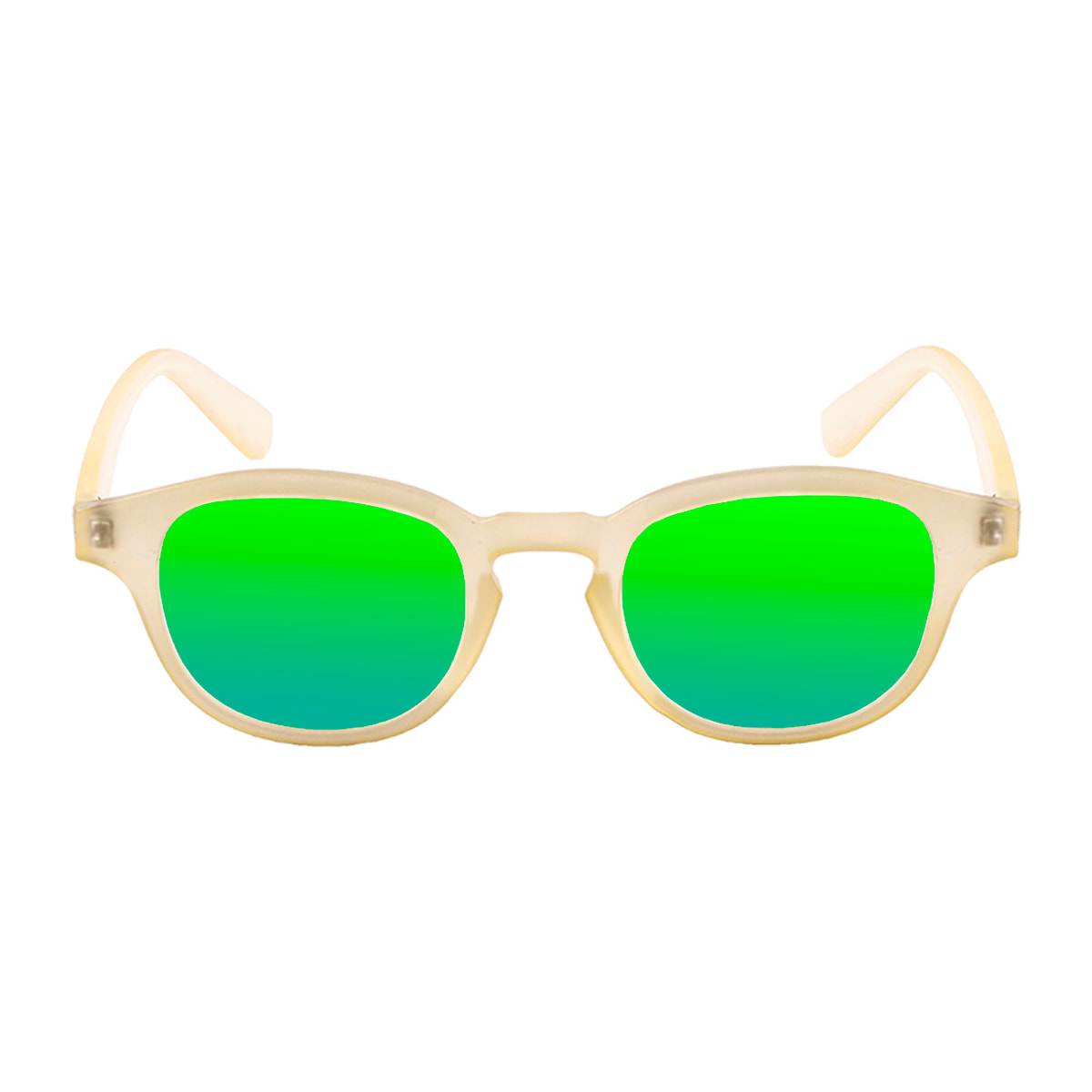 Gafas de sol PALO ALTO LAGUNA BEACH - Marrón transparente mate / Revo verde