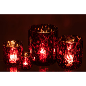 J-Line photophore Tache - verre - rouge/noir - extra large