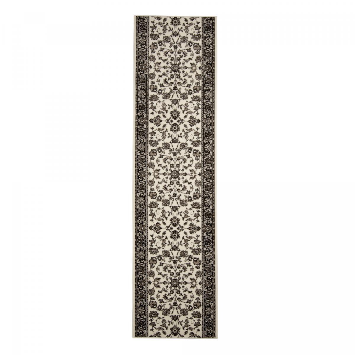 Tapis SILO motif traditionnel oriental beige et noir