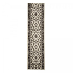 Tapis SILO motif traditionnel oriental beige et noir