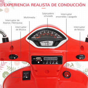 Moto Eléctrica Infantil Rojo