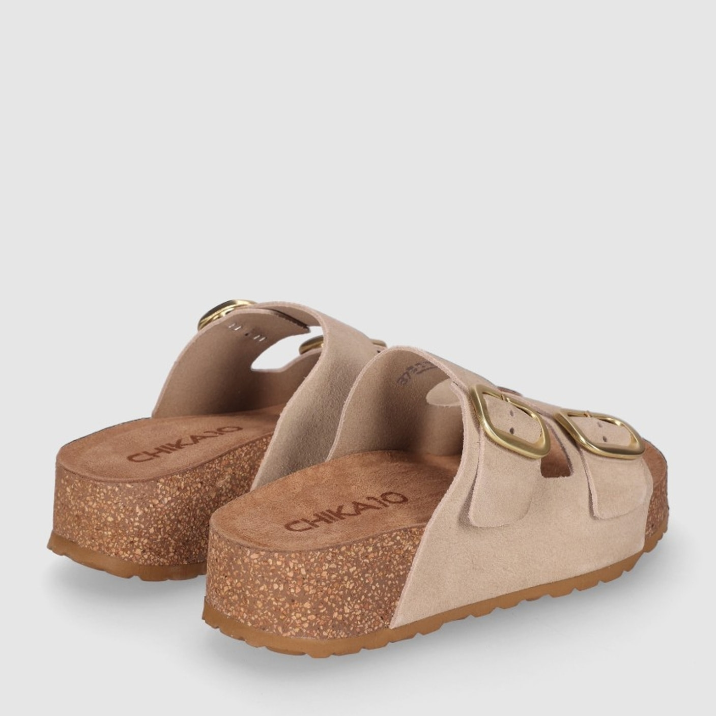 Sandalias de Serraje - Arena - Tacón: 4 cm