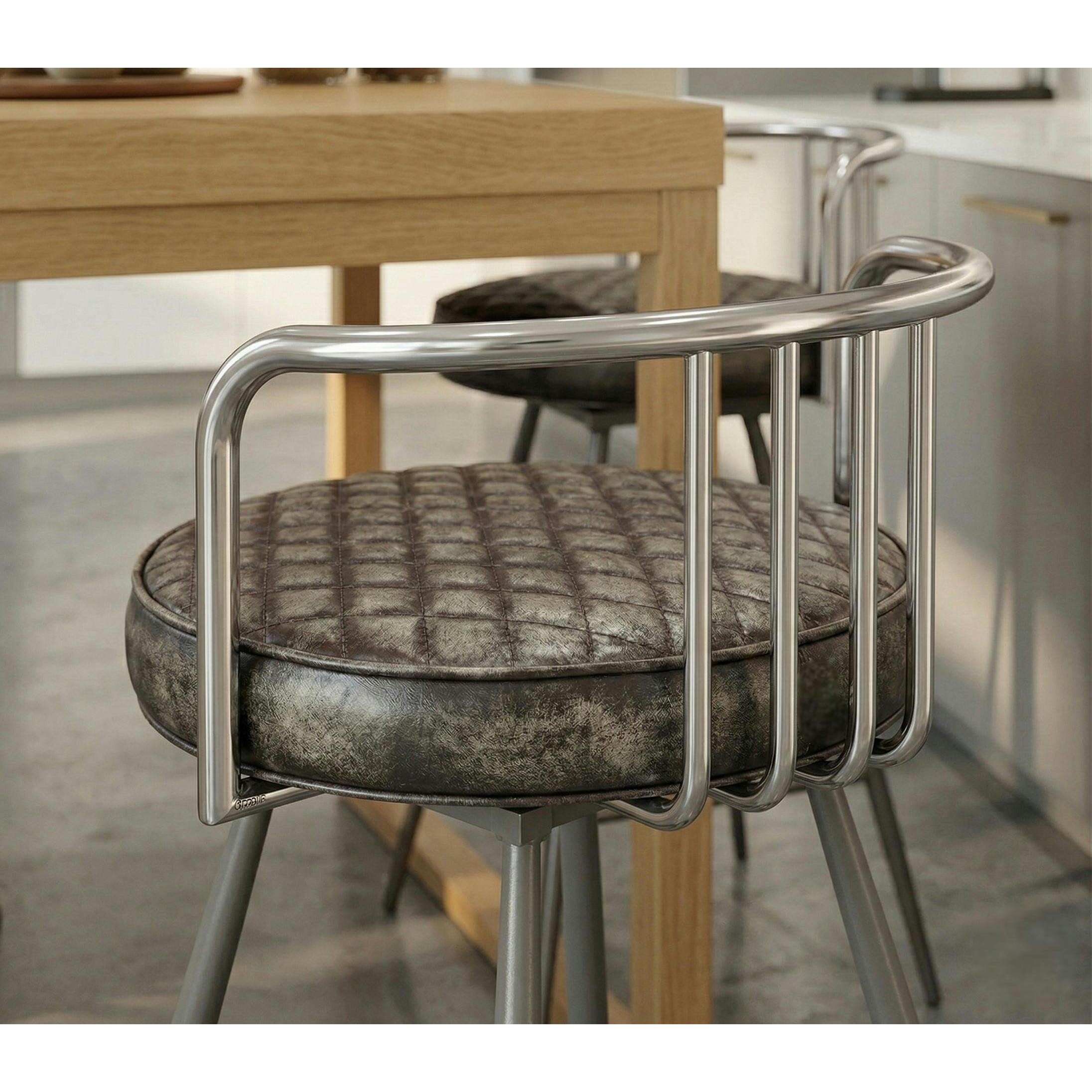 Tabouret de bar industriel brun BRISBANE
