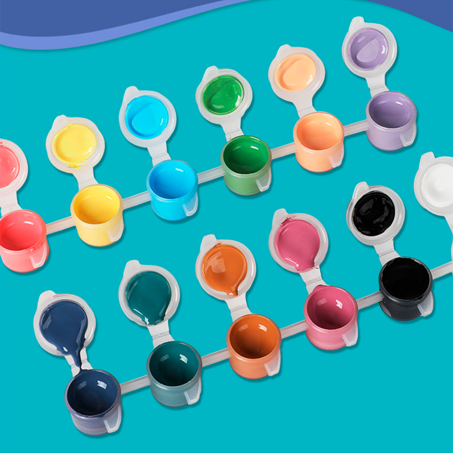 Kit creativo de pintura para piedras, con efecto de brillo en la oscuridad. Incluye pinceles, 12 pinturas, pegatinas, ojos saltones y polvos decorativos.