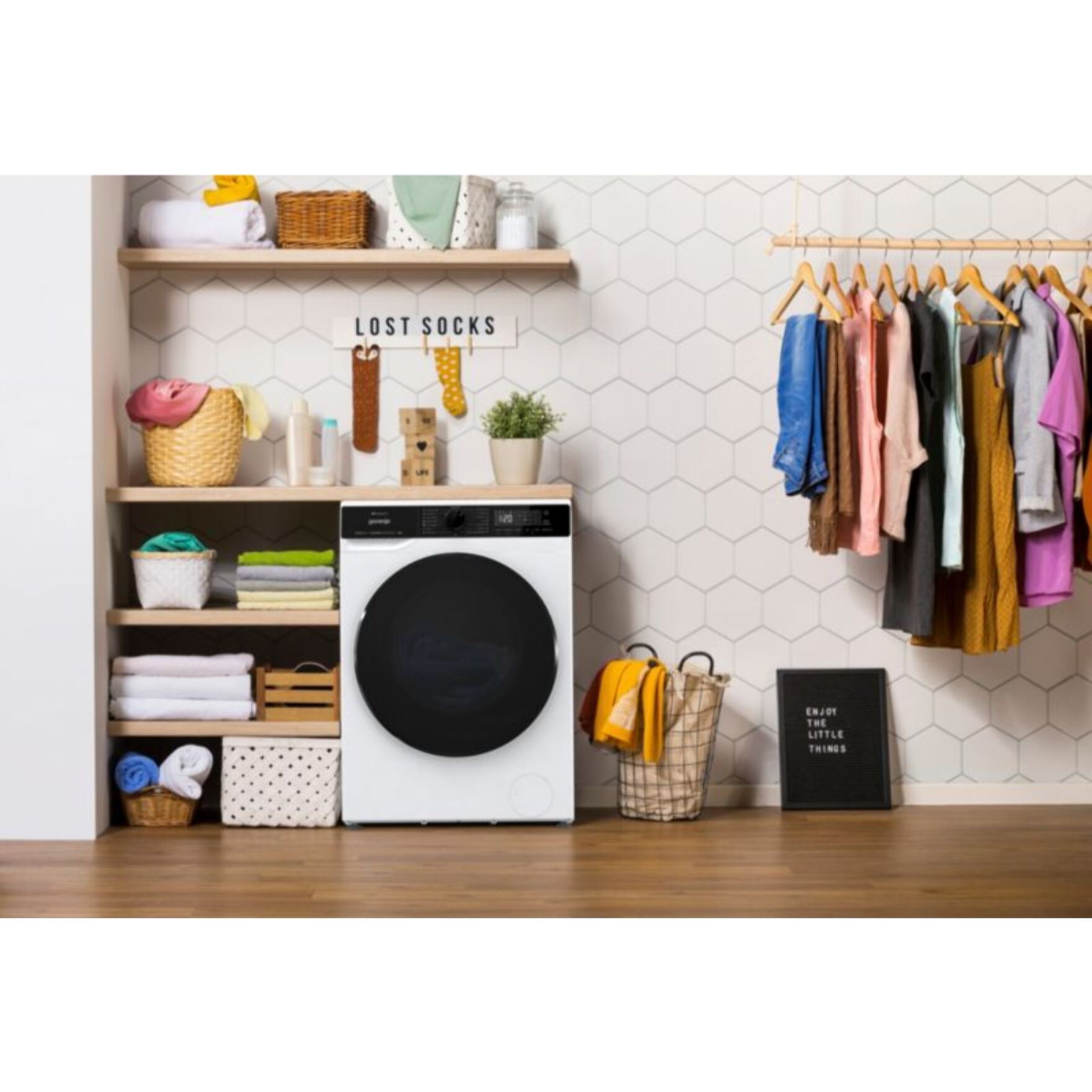 Lave linge séchant hublot GORENJE WD2PA964ADW - 9/6 kg - 1400 tr/min - Classe D - Moteur induction - Connecté