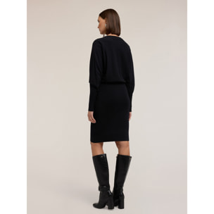 Motivi - Vestito in maglia con maniche kimono - Nero