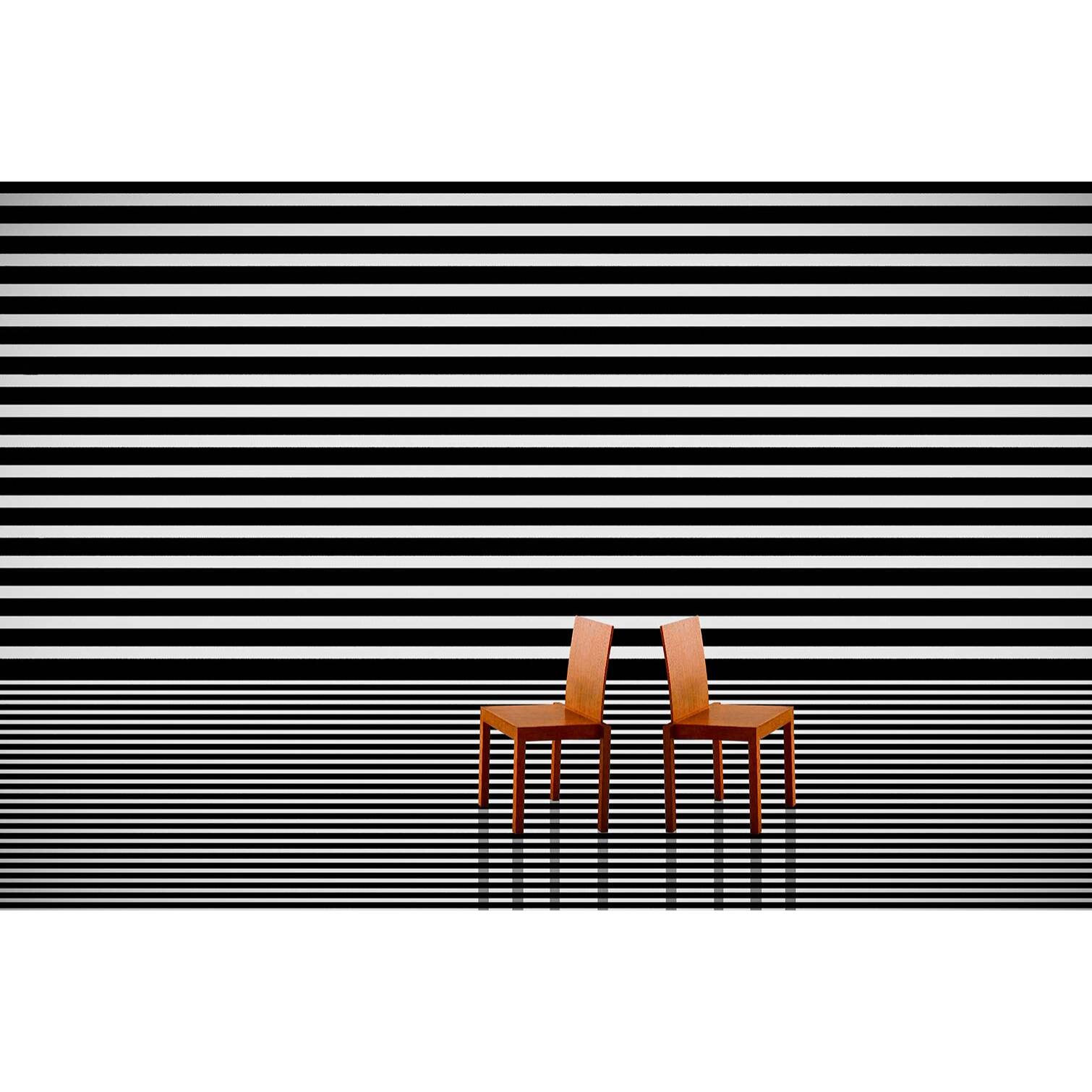 Tableau contemporain deux chaises rouges  Toile imprimée