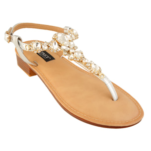 Sandali infradito con dettaglio gioiello