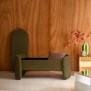 Banc coffre, bout de lit contemporain tissu KALO