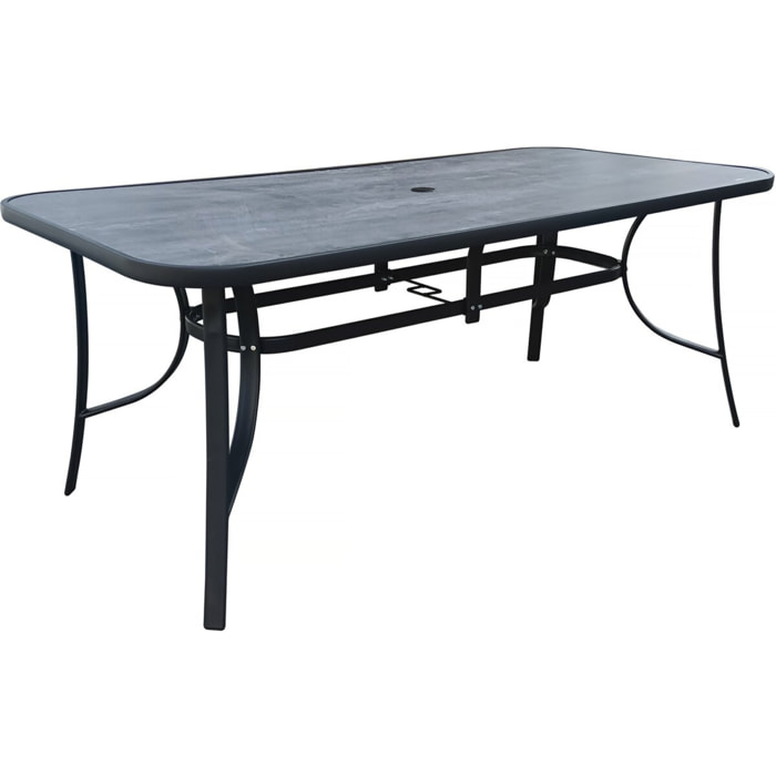 Table de jardin "Cordoba" - Phoenix - 8 places - Gris effet marbre