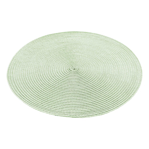 Set de table rond et coloré - Vert d'eau