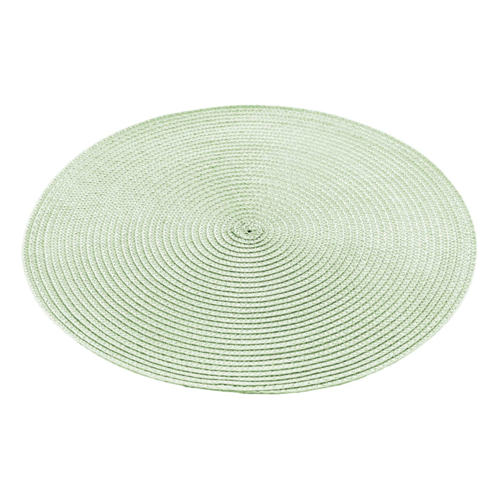 Set de table rond et coloré - Vert d'eau