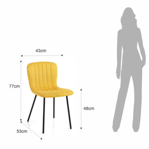 TOMASUCCI set 4 sedie COSY YELOW