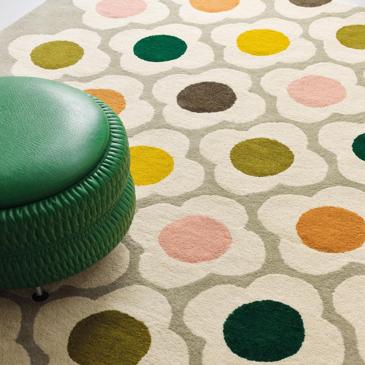 Tapis salon et chambre fait à la main en laine motif scandinave RAPI