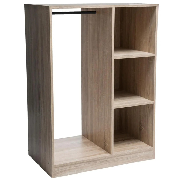 Armoire dressing penderie Effet chêne naturel Mix N' Modul