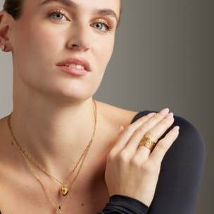 Anillo LUX BY LUX acabado oro 18k
