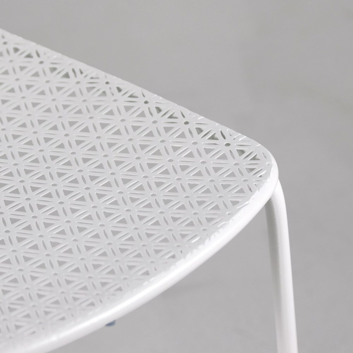 Set 4 sedie da giardino in metallo bianco - Aura