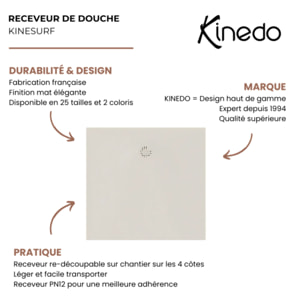 Receveur KINEDO Kinesurf Nova 170X80 Lin mat