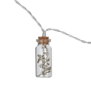 Guirlande "Fleur" LED 10 fleurs pile beige L165cm