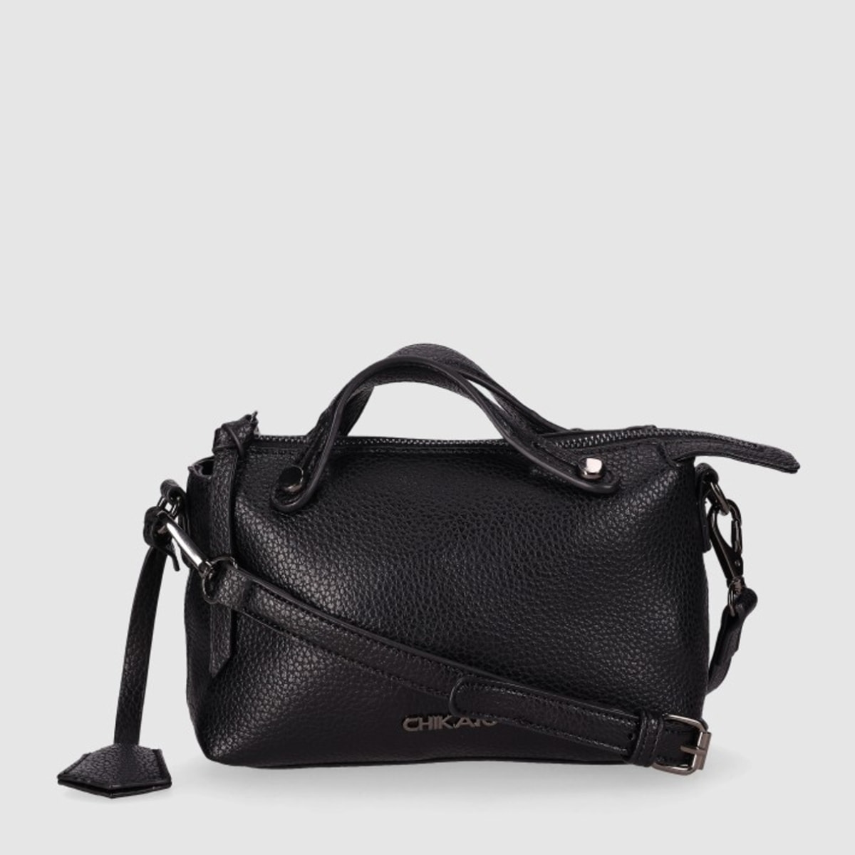 Bolso - Negro - Medida: 20 cm x 16 cm x 7 cm