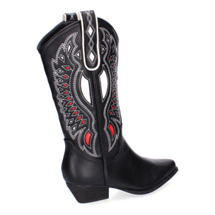 Botas Cowboy para Mujer con Detalles en la Caña