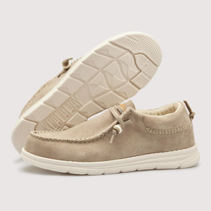 Mocasín Casual Serraje Taupé - Mullilah