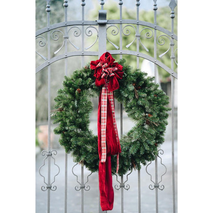 Corona natalizia - Pezzi 1 - 90xH23x90cm - Bianchi Dino SpA