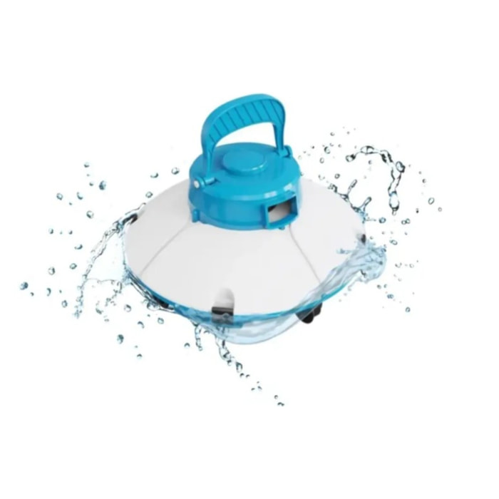 Bestway Robot piscine sans fil Frisbee bleu nettoyage fond plat 15 m² max