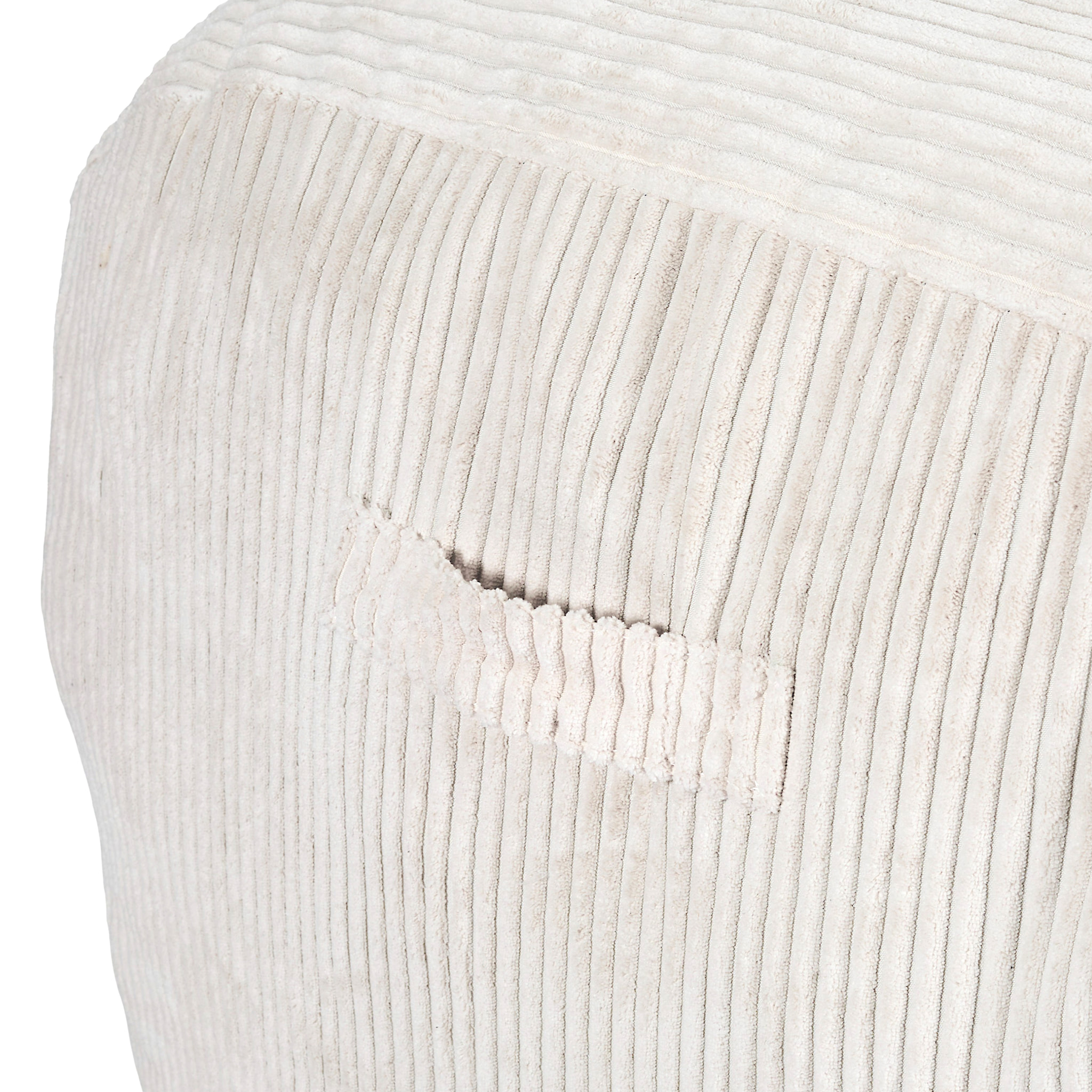 Fauteuil - HOME DECO FACTORY - Scott - Compact - Côtelé - Beige