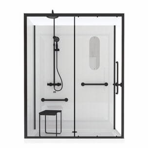 Cabine de douche Sécurisée et Accessible à Tous 160x85x220cm - Mitigeur Thermostatique