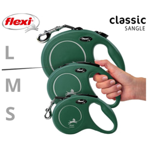 Laisse New Classic S Tape 5 m Olive green Flexi CL10T5-251-O-20