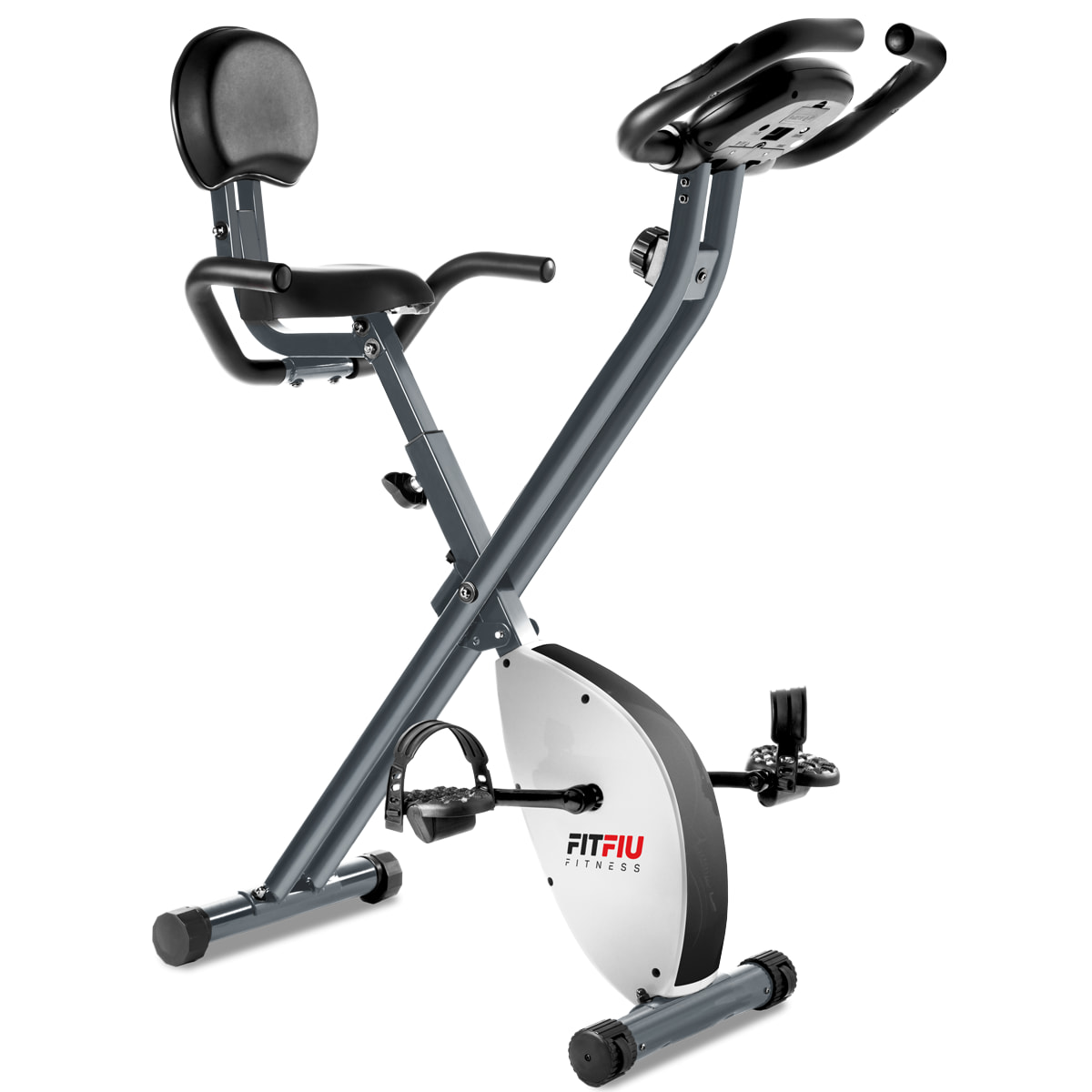 Bicicleta estática plegable FITFIU volante 8kg pulsómetro y respaldo