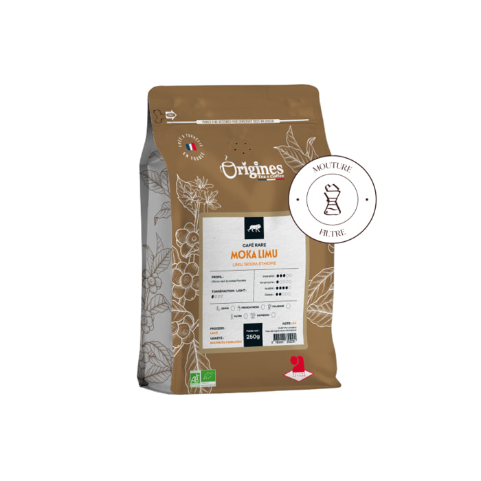Café Rare Bio - Moka Limu - Moulu Filtre 250g