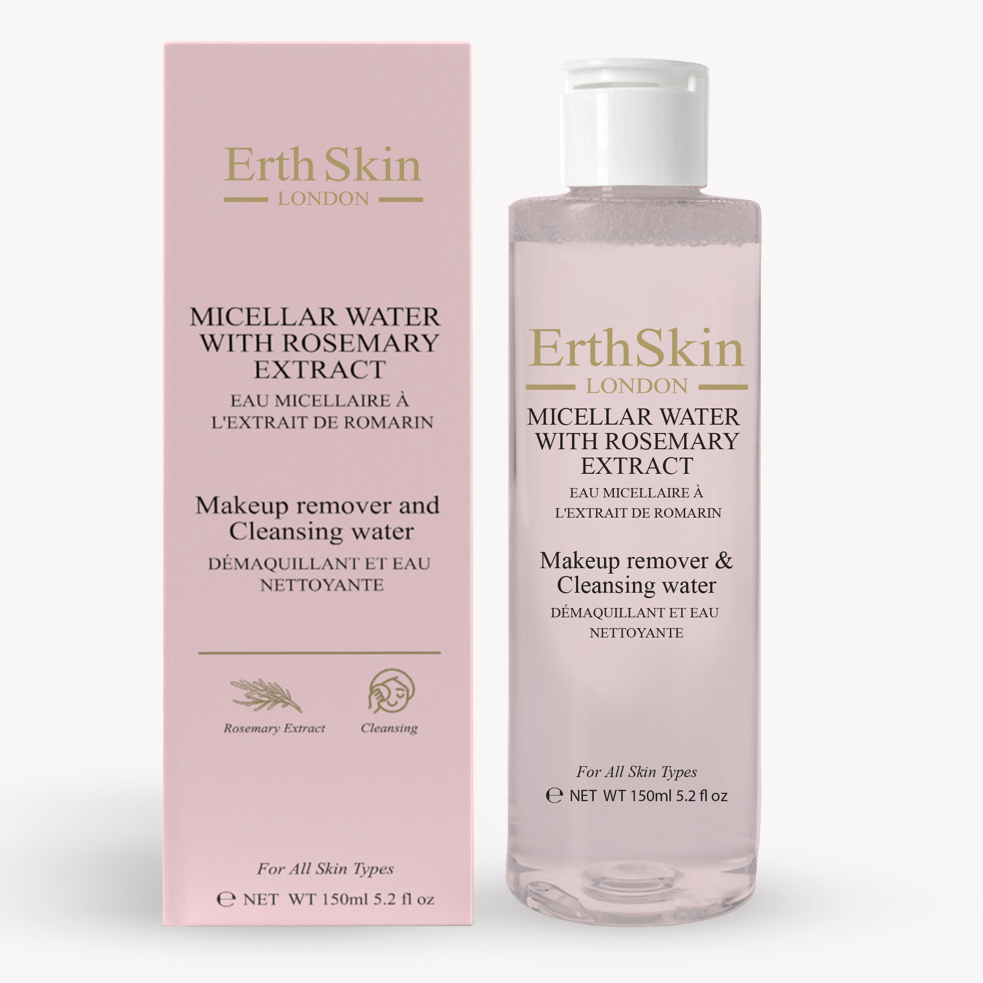 Agua micelar con extracto de romero