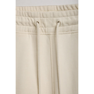 Bermuda Jonas in cotone beige relaxed fit con toppa in twill in gomma Polo Club