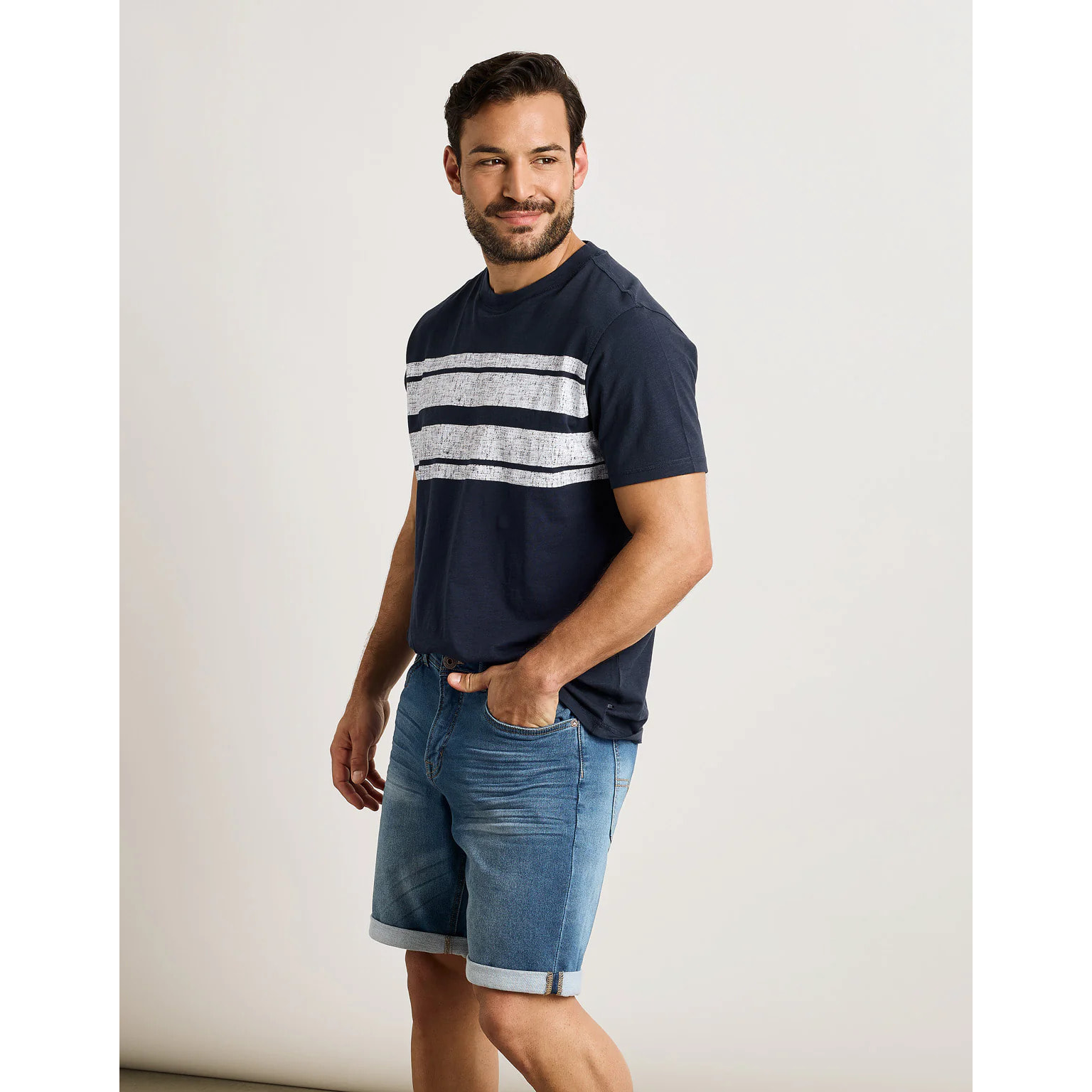 Camiseta Manga Corta Azul Marino - Foilmil