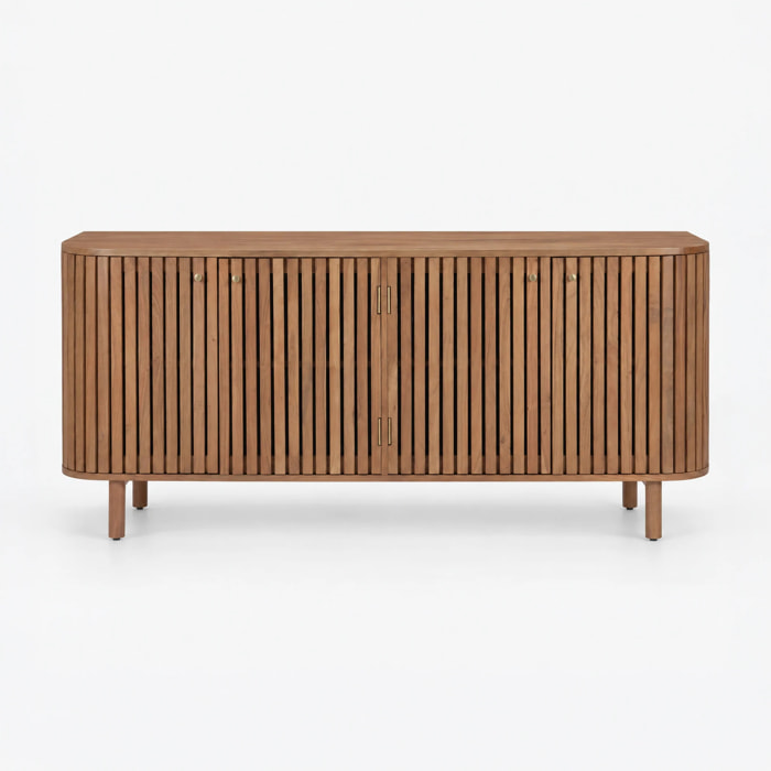 Buffet en bois d'acacia 4 portes - Paola