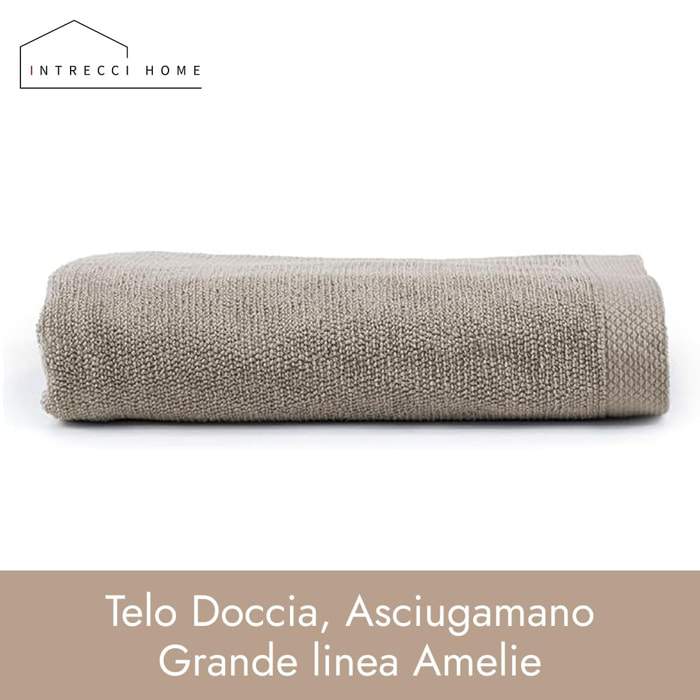 Telo doccia in cotone - Tortora