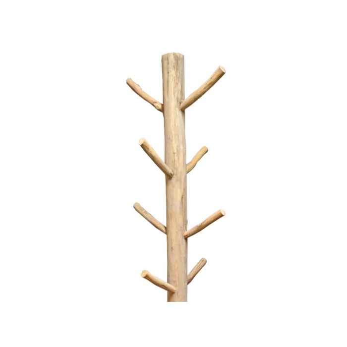 Porte-manteaux en bois brut sur socle en métal H.185cm - HANGER