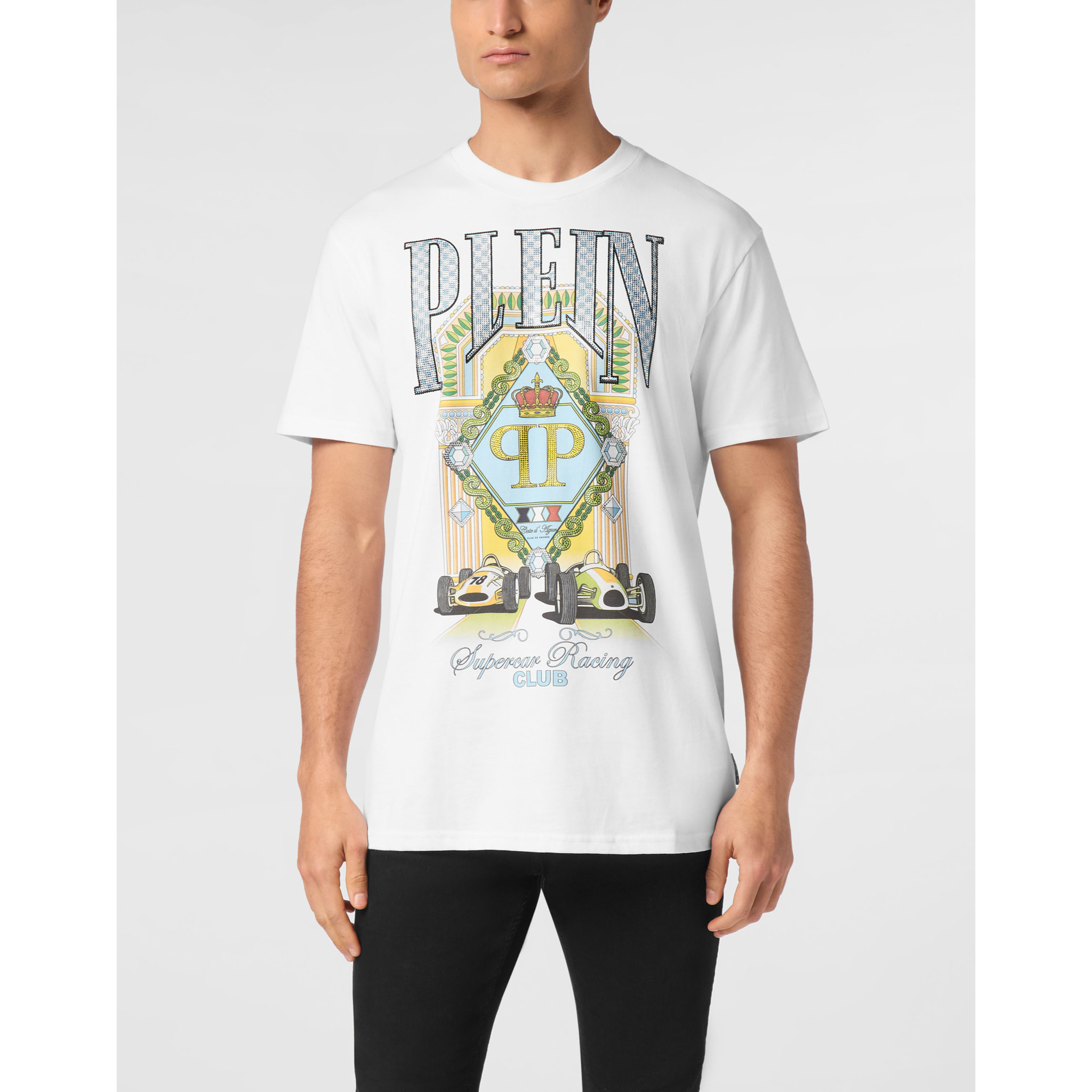 PHILIPP PLEIN T-Shirt Round Neck RACING