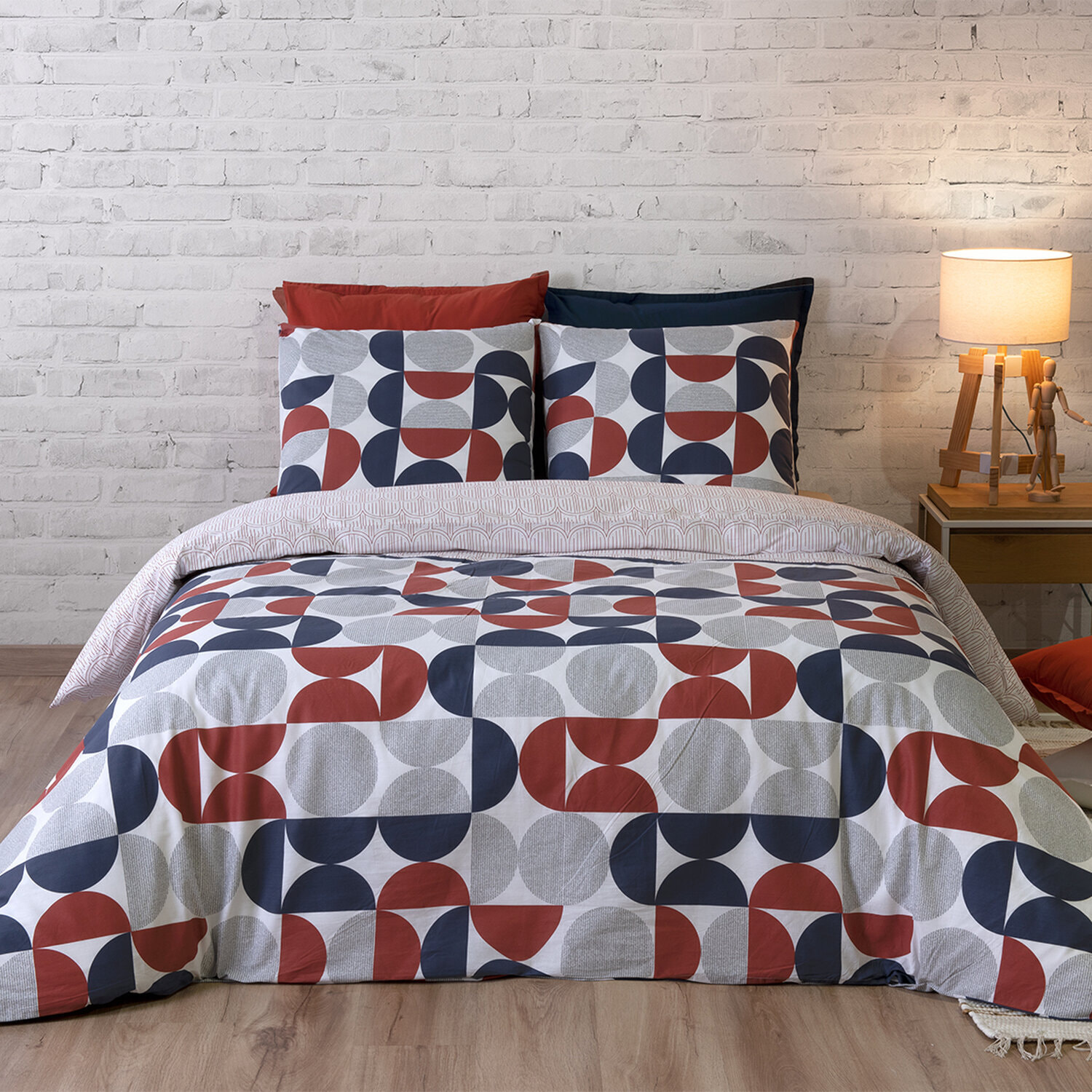 Parure housse de couette 3pcs 100% coton 57fils moon