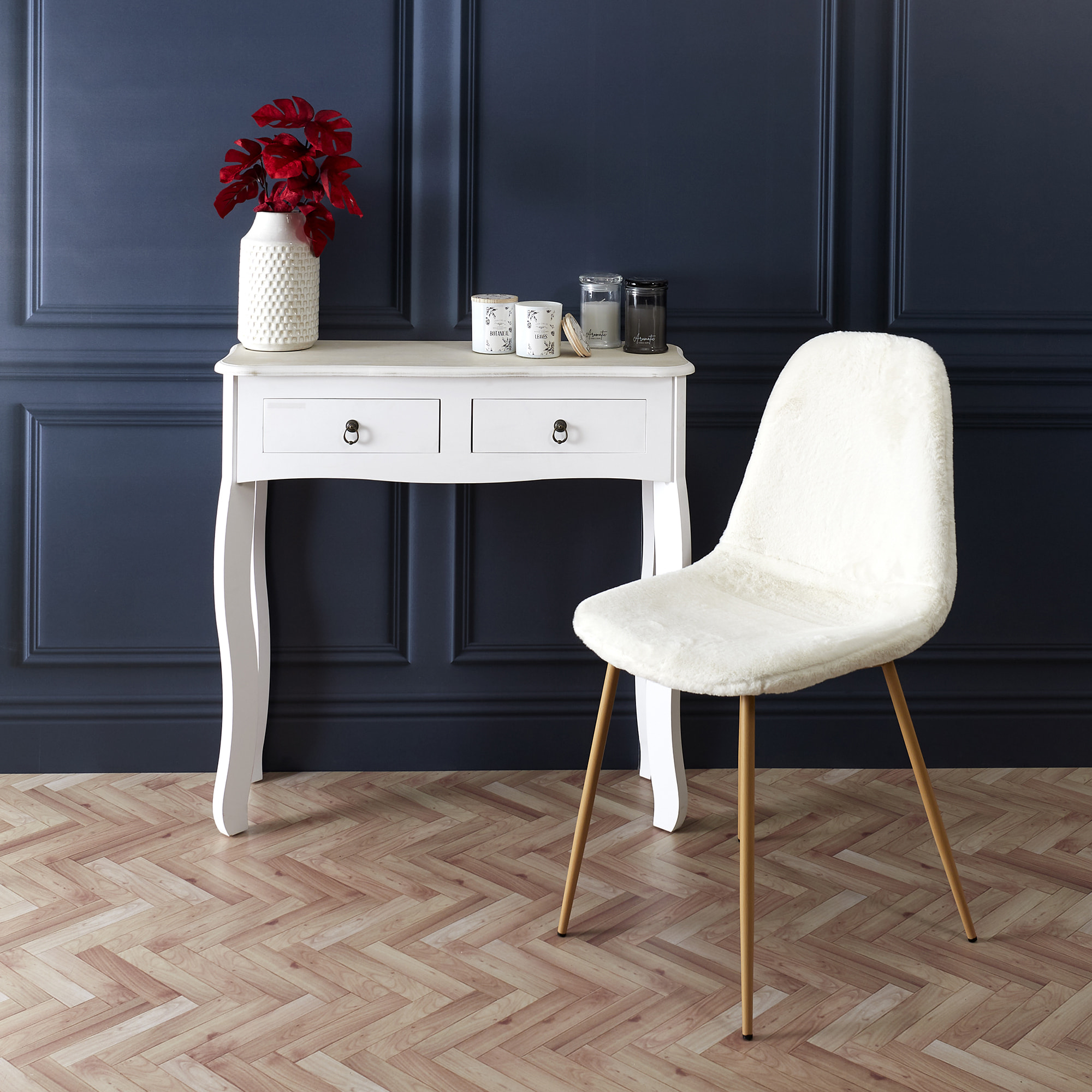 Chaise Imitation Fourrure Aurea - Lot De 2