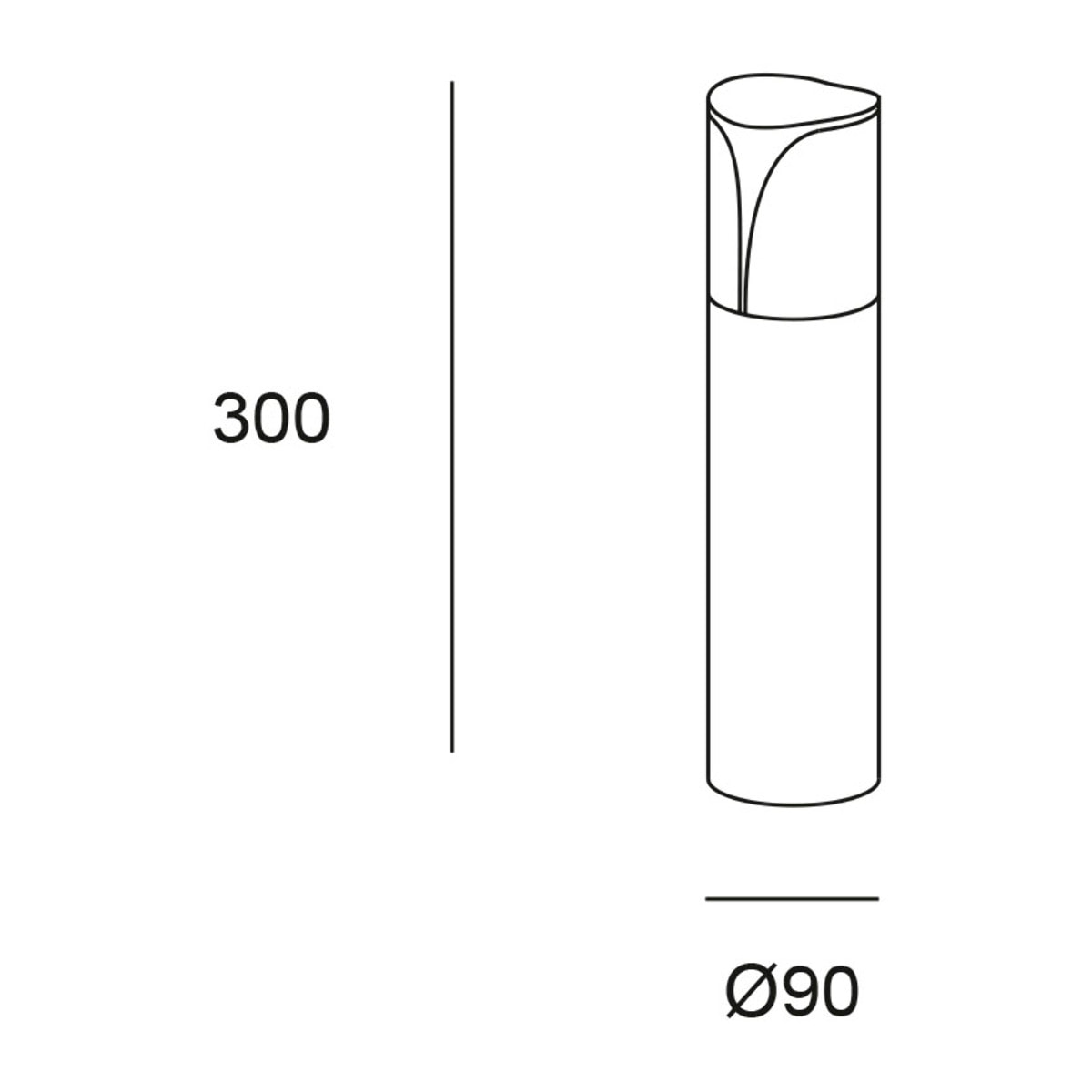 Forlight Astra Baliza gris urbano para bombilla E27