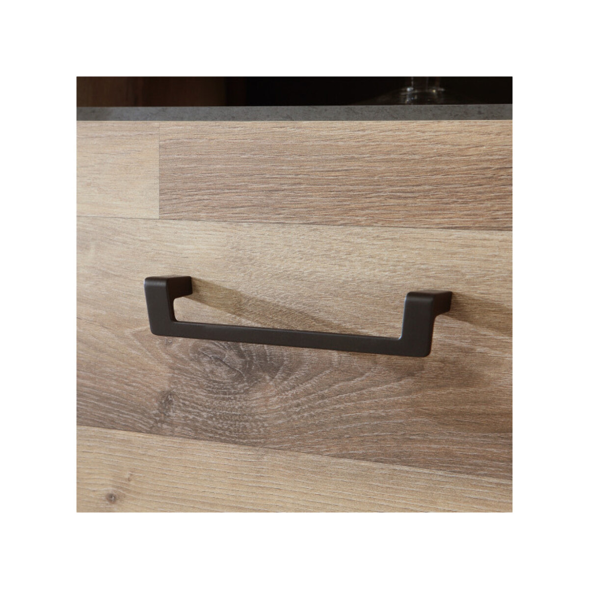 Vaisselier industriel effet bois et métal 4 portes 2 niches - BUDDY
