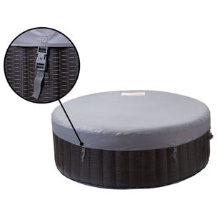 Spa gonflable en PVC  "Malaga" - 4 places - Gris